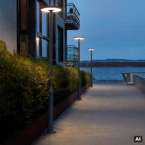 Skontrolujte Stĺpové svietidlo Borg 5147GR grafitové LED 32 W NORLYS