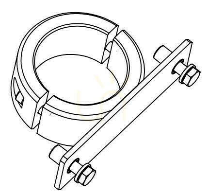 Norlys 6439GR special foot Ø50 mm for Varberg floodlight graphite