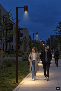 LED svietidlo na vrchol stĺpa NORLYS Mora 6460CS hrdzavé 3000 K small 4