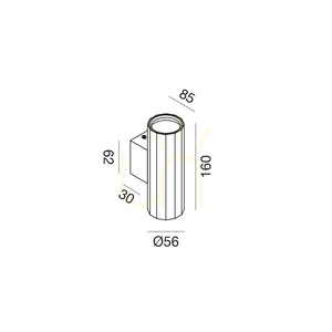 Nástenné svietidlo GAP531 v čiernej farbe od Gea Luce small 1