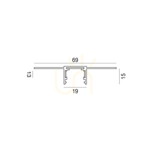 GBIN51 Úzka magnetická lišta, 2 m, čierna, Gea Luce small 2