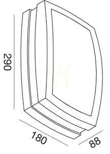 GES300 Silver Gea Luce vonkajšie stropné svietidlo, IP54 small 1