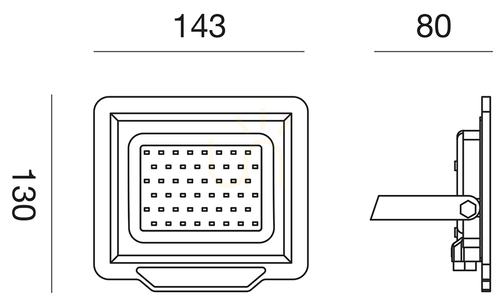 Skontrolujte GES841N Biely LED reflektor Gea Luce IP65