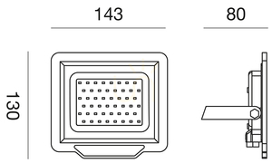GES841N Biely LED reflektor Gea Luce IP65 small 1