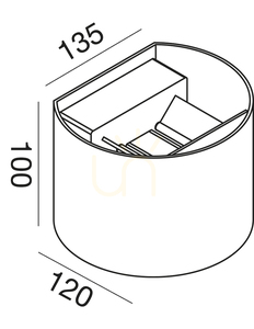 GES871N Graphite Gea Luce vonkajšia nástenná svietidlo, IP54 small 1