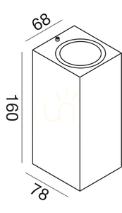 GES914 Graphite Gea Luce vonkajšie nástenné svietidlo, IP44 small 1