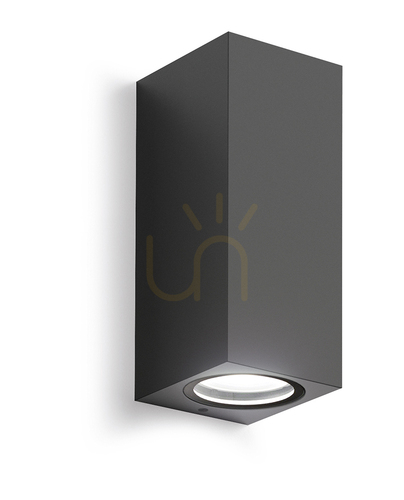 Skontrolujte GES914 Graphite Gea Luce vonkajšie nástenné svietidlo, IP44