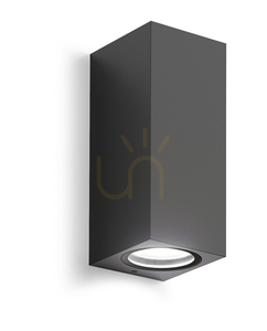 GES914 Graphite Gea Luce vonkajšie nástenné svietidlo, IP44 small 0