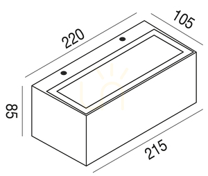 GES972C Vonkajšia nástenná svietidlo Gea Luce v farbe hrdze, IP65 small 1