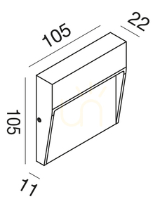 GES982C Hnedé schodiskové osvetlenie Gea Luce, IP65 small 1