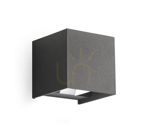 Vonkajšie nástenné svietidlo Gea Luce GES1024 antracitové LED 2×10 W IP65 12 cm small 0