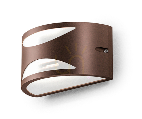 Skontrolujte GES1042 Vonkajšie nástenné svietidlo Brown Gea Luce, IP54