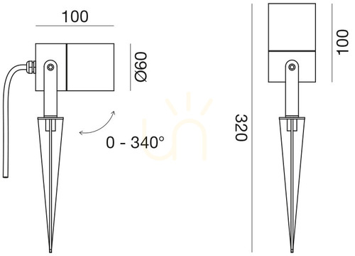 Skontrolujte GES1130 Anthracite Gea Luce LED reflektor, IP65