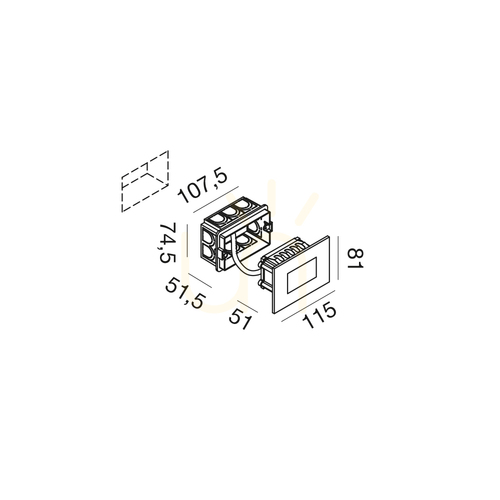 Skontrolujte GES2041 Gea Luce IP66 Osvetlenie schodiska