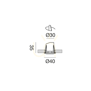 Zápustné svietidlo GES2060C, biele, Gea Luce, IP44 small 1