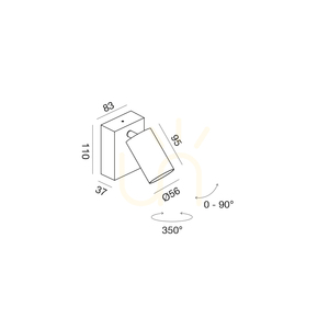 Biele LED vonkajšie nástenné svietidlo Gea Luce GES2070, 9 W, IP65 small 1