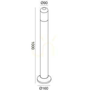 GES2261 Antracitový stĺp verejného osvetlenia Gea Luce IP54 small 1