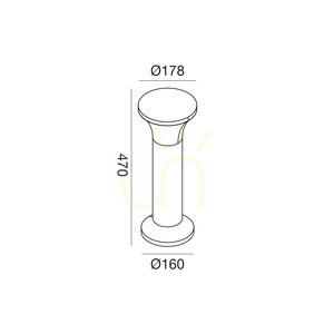 Záhradný stĺpik GES2270 47 cm E27 IP54 antracit Gea Luce small 1