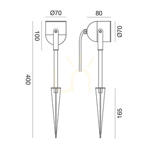 Gea Luce GES2282 Biely LED reflektor, IP65 small 1