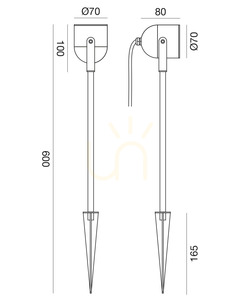 Gea Luce GES2291 Biely LED reflektor, IP65 small 1