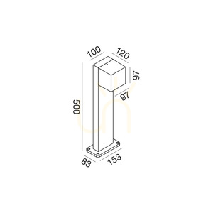 Biely záhradný stĺpik Gea Luce GES2301 LED 10 W, 50 cm, IP65 small 1