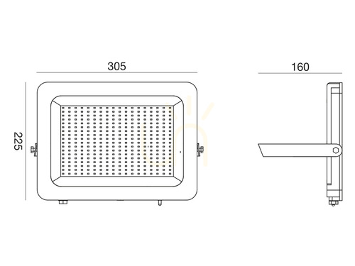 Skontrolujte GES2342 Čierny LED reflektor Gea Luce IP65