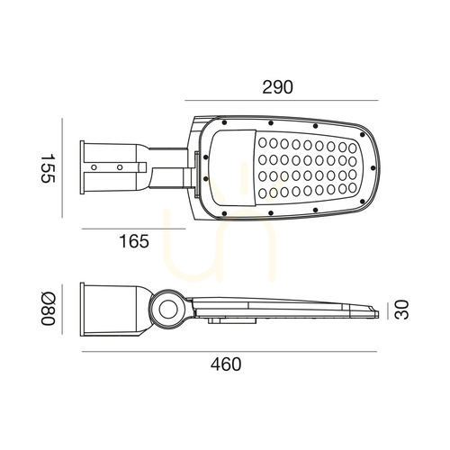 Skontrolujte GES2350 Šedý LED reflektor Gea Luce IP65