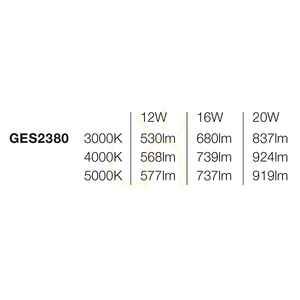 LED hlavica Gea Luce GES2380 antracit IP65 12/16/20 W 3000/4000/5000 K small 1
