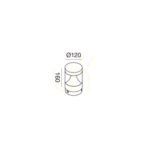 GES2390 Antracitový osvetľovací stĺp Gea Luce, IP65 small 2