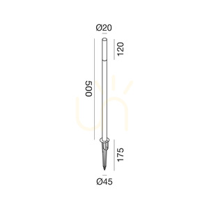 GES2433C Hnedý stĺp verejného osvetlenia Gea Luce IP65 small 1