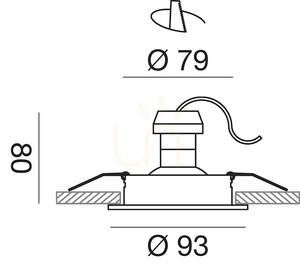 GFA092 Zapustené svietidlo, čierne, Gea Luce 2 GFA092 Zapustené svietidlo, čierne, Gea Luce small 2