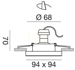 GFA181 Zapustené svietidlo, biele, Gea Luce small 1