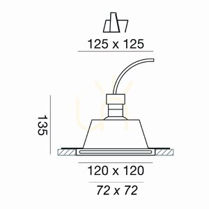 GFA593 Stropné zapustené svietidlo, biele, Gea Luce small 1