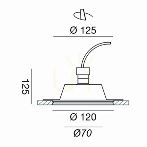GFA595 Stropné zapustené svietidlo, biele, Gea Luce small 1