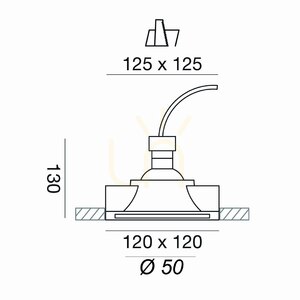 GFA611 Stropné zapustené svietidlo, biele, Gea Luce small 1