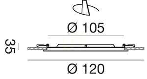 Zápustné svietidlo GFA750C, biele, Gea Luce small 1