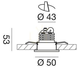 Zápustné svietidlo GFA770C, biele, Gea Luce small 1