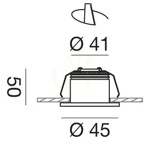 Zápustné svietidlo GFA850C, biele, Gea Luce small 2