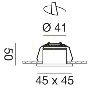 Zápustné svietidlo GFA851N, biele, Gea Luce small 1
