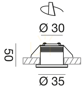 Zápustné svietidlo GFA901C, biele, Gea Luce small 1