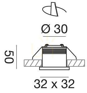 Zápustné svietidlo GFA903C, biele, Gea Luce small 1
