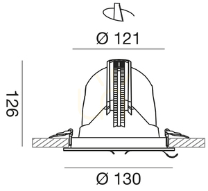 Zápustné svietidlo GFA910N, biele, Gea Luce small 2