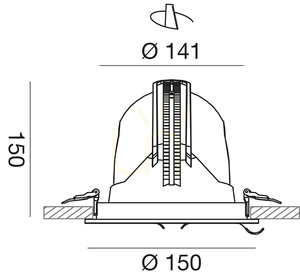 Zápustné svietidlo GFA911N, biele, Gea Luce small 1