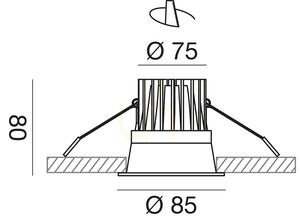 Zápustné svietidlo GFA1010C, biele, Gea Luce small 1