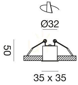 GFA1092N Zapustené svietidlo, biele, Gea Luce small 1