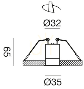 Zápustné svietidlo GFA1100C, biele, Gea Luce small 1