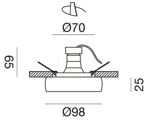 GFA1170 Zapustené svietidlo, biele, Gea Luce small 1