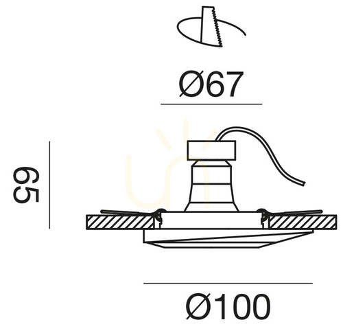 Skontrolujte Zápustné svietidlo GFA1200, biele, Gea Luce