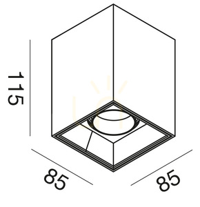 Stropné svietidlo GFA1231 v čiernej farbe od Gea Luce small 1