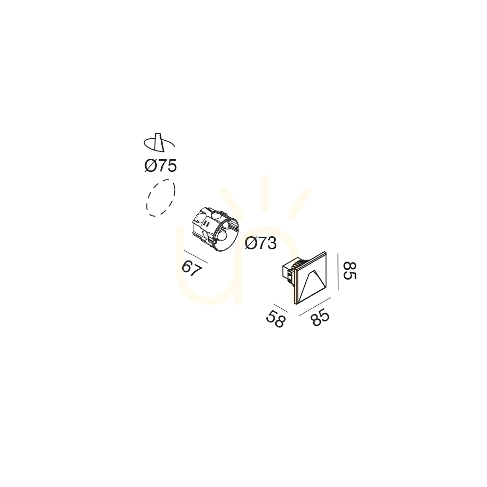 vyhliadka GFA1420 Biele schodiskové osvetlenie Gea Luce GFA1420 Biele schodiskové osvetlenie Gea Luce